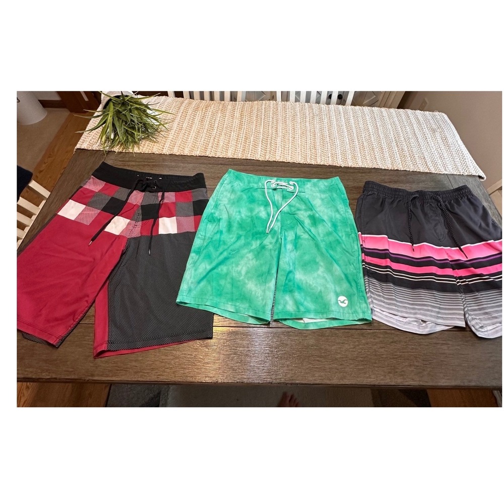 Board Shorts Bundle Hollister Quiksilver Vapor Body Glove Swim Trunks Size 30 M